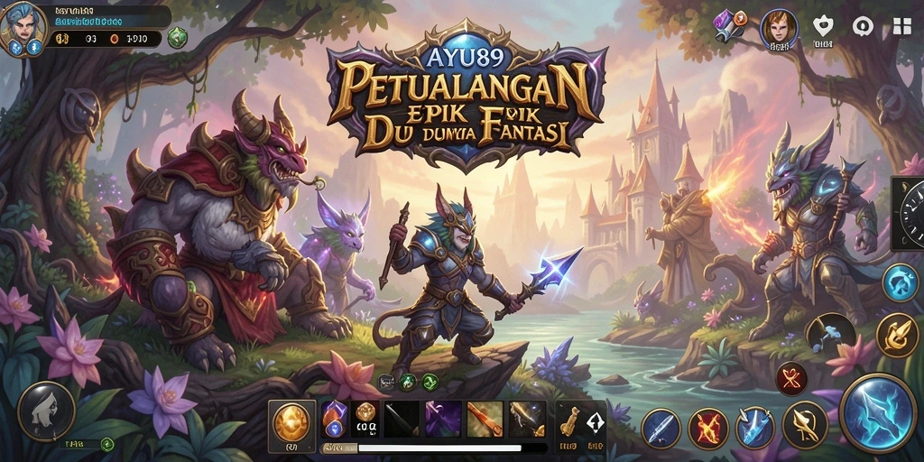 Cuplikan gameplay AYU89 dengan pertarungan epik dan eksplorasi dunia yang luas.