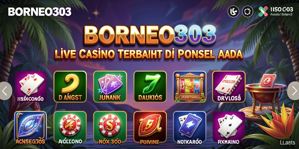 Tampilan gameplay menarik dari BORNEO303 Live Casino.