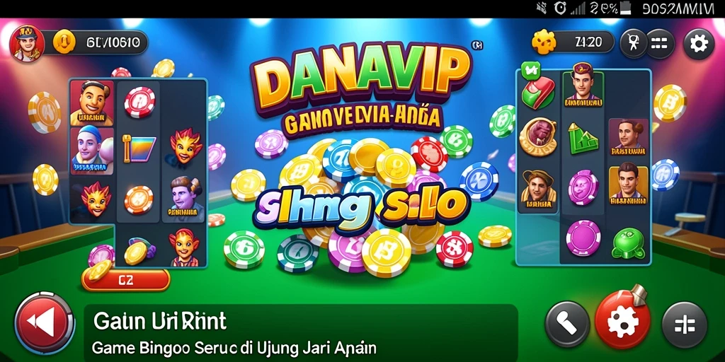 Tampilan gameplay seru dalam DANAVIP dengan variasi Bingo.