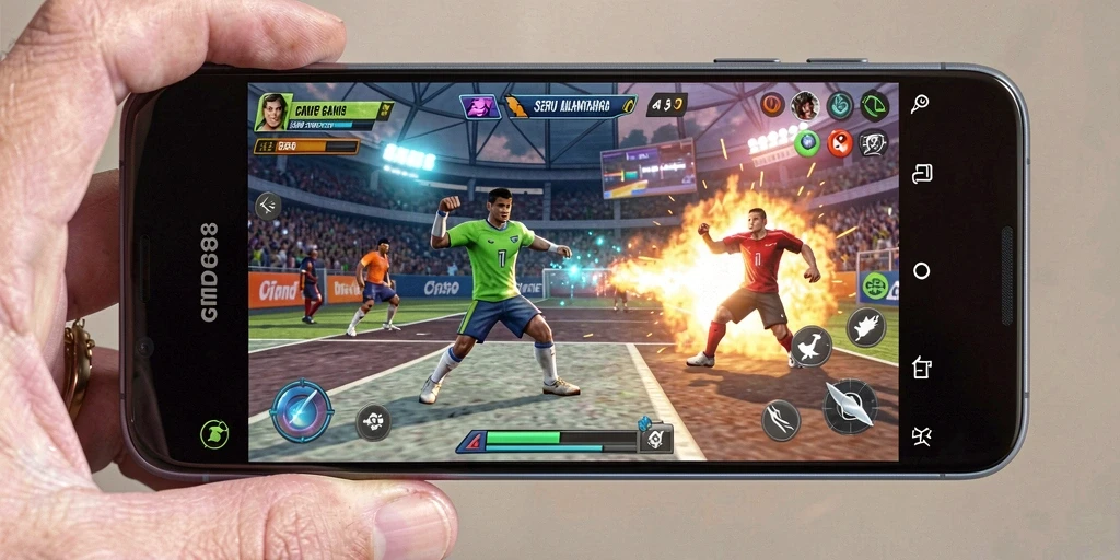 Tampilan aksi seru dalam gameplay olahraga G668.