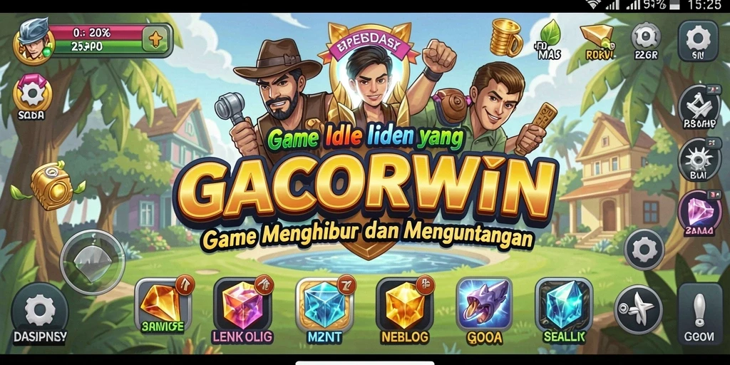 Screenshot utama GACORWIN menampilkan gameplay Idle yang seru dan menghibur.