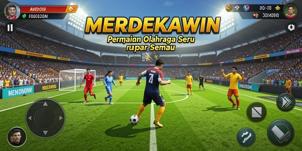 Tampilan aksi gameplay seru dalam MERDEKAWIN yang mengasyikkan.
