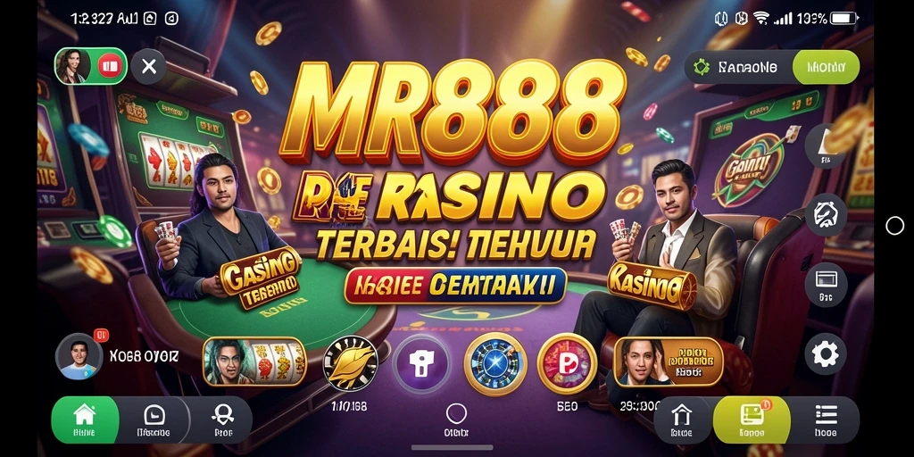 Tampilan mendebarkan dari gameplay Kasino di MR888.
