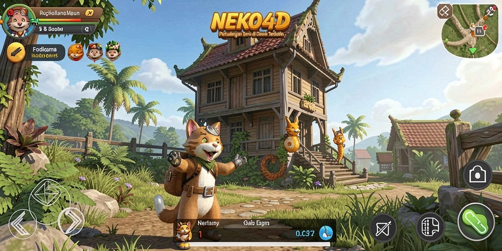 Screenshot gameplay NEKO4D menampilkan dunia terbuka yang menakjubkan.