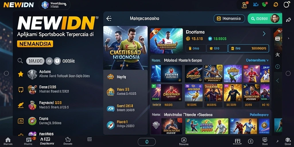 Tampilan gameplay yang menarik dari aplikasi Sportsbook NEWIDN.