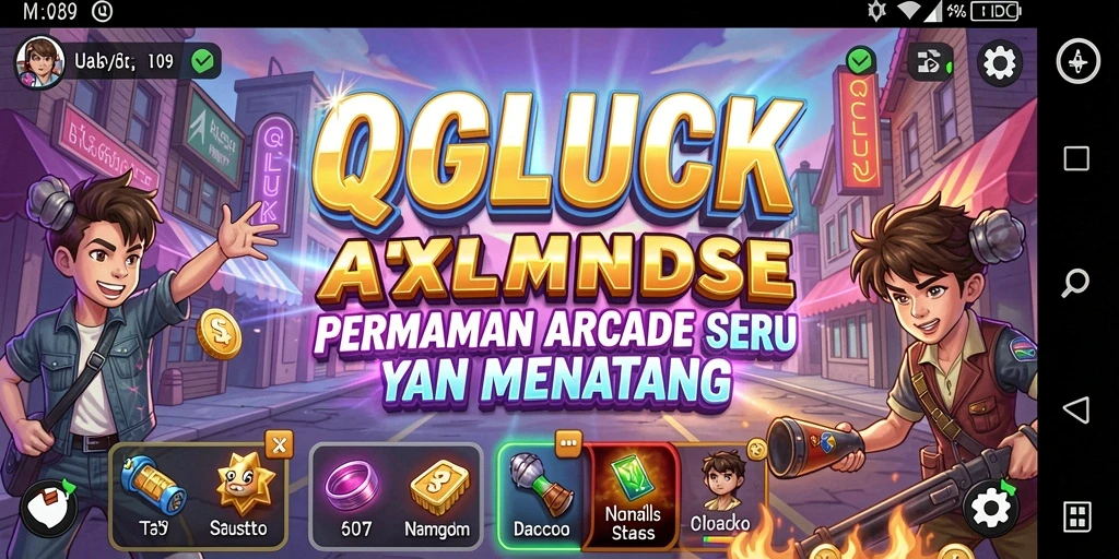 Screenshot QGLUCK menampilkan gameplay Arcade yang memikat.