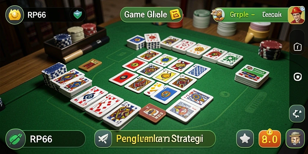 Screenshot RP66 menampilkan gameplay seru permainan Gaple.