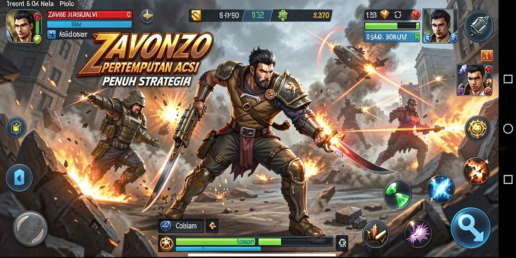 Gameplay ZAVONZO penuh aksi dan strategi seru.